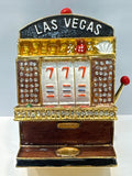 Slot Machine Figurine Keepsake Box made with Crystals