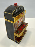 Slot Machine Figurine Keepsake Box made with Crystals