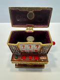 Slot Machine Figurine Keepsake Box made with Crystals