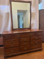 Tremendous Taylor Jameson USA Mid-Century Modern Cherry Dresser & Mirror