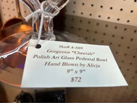 Artistic Dream! Handblown Pedestal statement Piece from Poland!