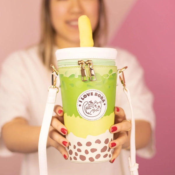 Boba milk tea handbag Matcha