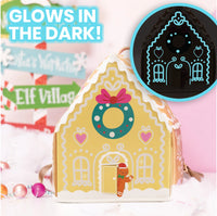 Glow-in-the-dark gingerbread house backpack