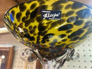 Artistic Dream! Handblown Pedestal statement Piece from Poland!