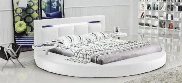 Queen Size Round Platform Bed with Side Tables