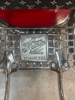 1950s Louis Vuitton inspired Koken barber chair fully restored