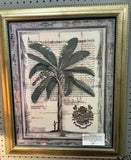 Bootleg British West Indies Pirate Palm Print. Fab Frame / Under Glass!