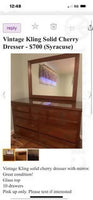Tremendous Taylor Jameson USA Mid-Century Modern Cherry Dresser & Mirror