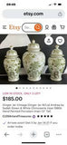 Mid-Century Marvelous! Gorgeous Ginger Jar / Chinoiserie. Divine design "Andrea by Sadek"!!