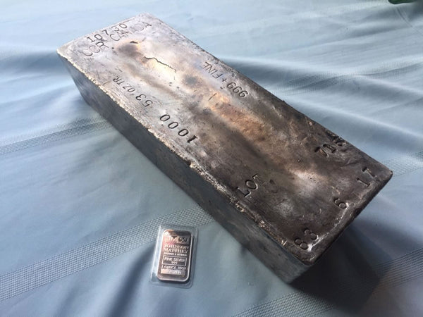 1000 oz Silver bar HUGE BAR