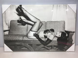 Betty Page Pin Up on canvas on frame  20"x30"