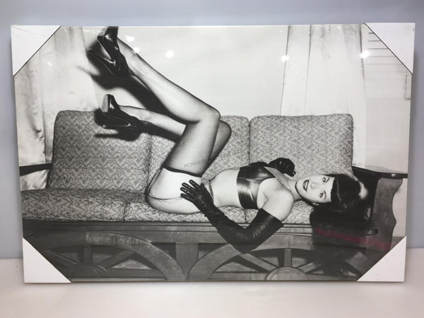 Betty Page Pin Up on canvas on frame  20"x30"