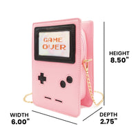 Retro 8-Bit Gamer Handbag Pink